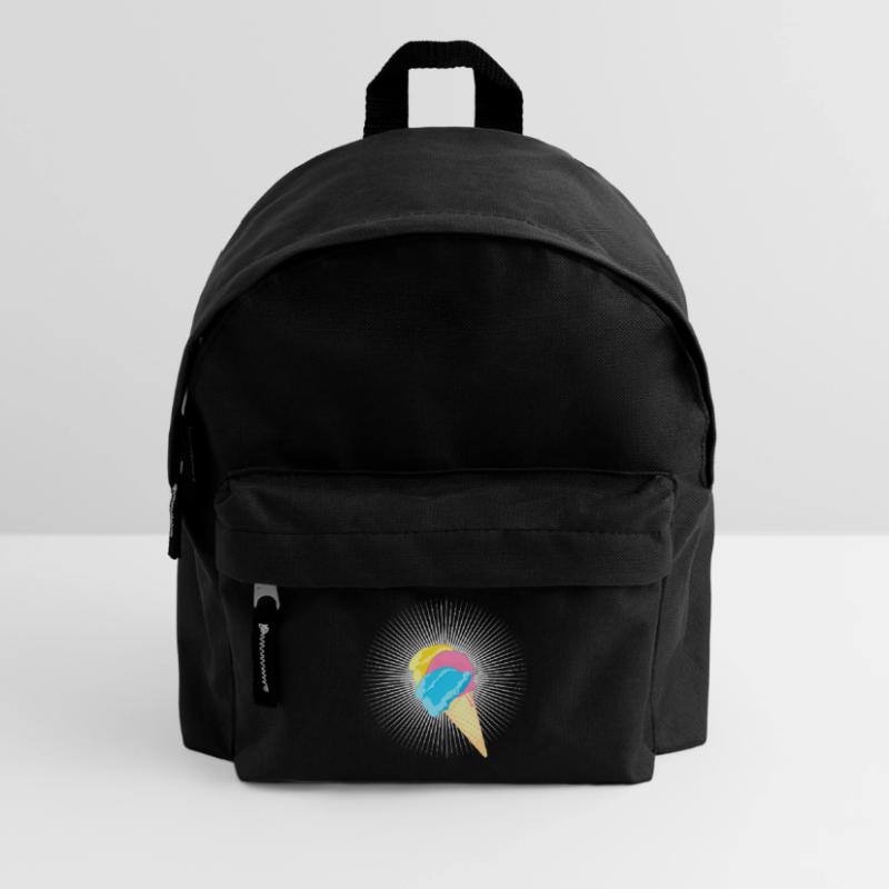 Eis Eistüte Eiskrem Softeis Waffel Strahlen Kinder Rucksack