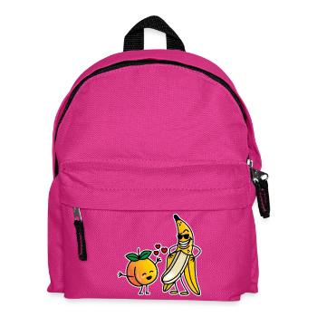 Peach banana funny couple sex valentines day - Kids' Backpack - fuchsia - Front