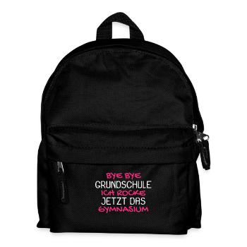 Gymnasium Einschulung Schulbeginn Geschenk - Kinder Rucksack - Schwarz - Vorne