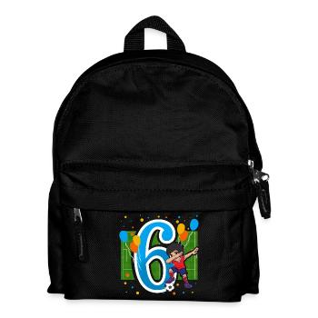 6 ans d'anniversaire tamponnant les enfants - Sac à dos Enfant - noir - Devant