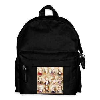 12 composers: Mozart, Bach, Beethoven and more - Kids' Backpack - black - Front