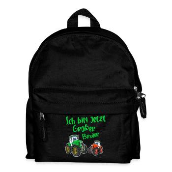 Ich Bin Jetzt Großer Bruder Traktor - Kinder Rucksack - Schwarz - Vorne