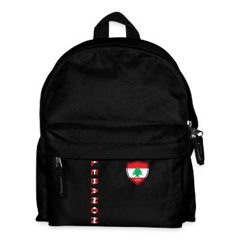 Libanon Beirut Libanese Libanesin Libanesisch LBN - Kinder Rucksack - Schwarz - Vorne