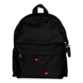Linie Herz Strich Ornament - Kinder Rucksack - Schwarz - Vorne
