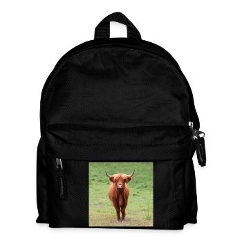 Highland cattle Cow Cows Cattle Farmer Farmers - Kids' Backpack - black - Front
