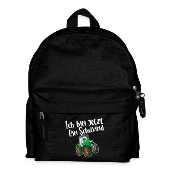 Ich Bin Jetzt Ein Schulkind Traktor - Kinder Rucksack - Schwarz - Vorne