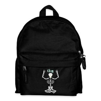Skeleton in the yoga Ohm - Kids' Backpack - black - Front