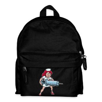 Spritze Impfung Krankenschwester Lustig Medizin - Kinder Rucksack - Schwarz - Vorne
