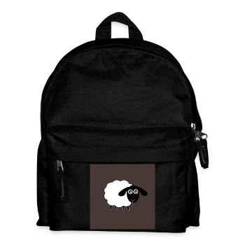 Schafe Schäfchen Lamm - Kinder Rucksack - Schwarz - Vorne