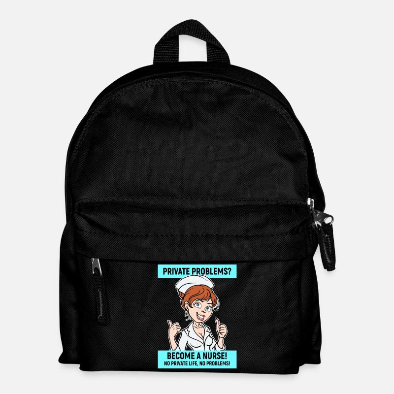 Krankenschwester Lustig Statement Pflegerin Beruf - Kinder Rucksack - Schwarz