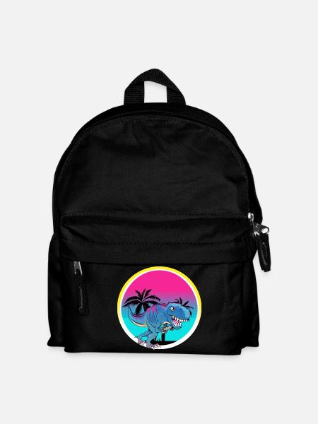 Gamer Gaming T Rex - Kinder Rucksack - Schwarz