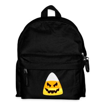 Halloween Candy Corn Pumpkin Emoticon Gesicht - Kinder Rucksack - Schwarz - Vorne