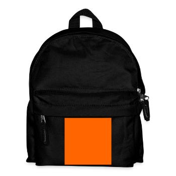 Motif de blocs de couleurs dans des tons orange chauds - Sac à dos Enfant - noir - Devant