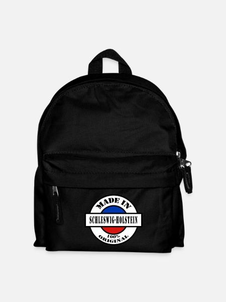 MADE IN SCHLESWIG HOLSTEIN Lübeck Geschenk - Kinder Rucksack - Schwarz