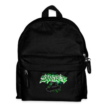 Skater Graffiti - Kinder Rucksack - Schwarz - Vorne