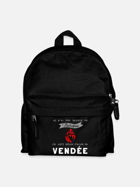Vendee thérapie humour tee - Sac à dos Enfant - noir