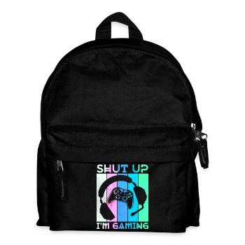Gamer Headset Controller Statement Zocker - Kinder Rucksack - Schwarz - Vorne