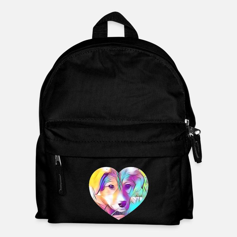 Hund - Kinder Rucksack - Schwarz