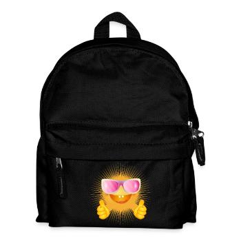 Soleil radieux avec des lunettes et des pouces vers le haut - Sac à dos Enfant - noir - Devant