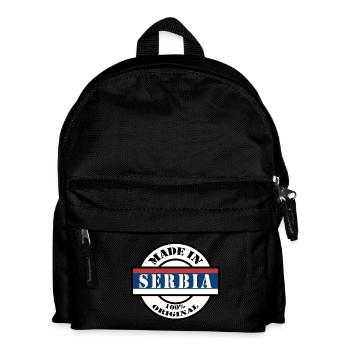 MADE IN SERBIA Republic of Serbia Srbija Gift - Kids' Backpack - black - Front