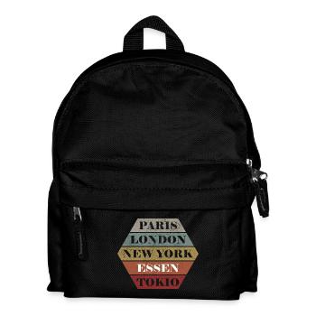 Stadt Essen Lustige Essener Retro Kohle Metropole - Kinder Rucksack - Schwarz - Vorne
