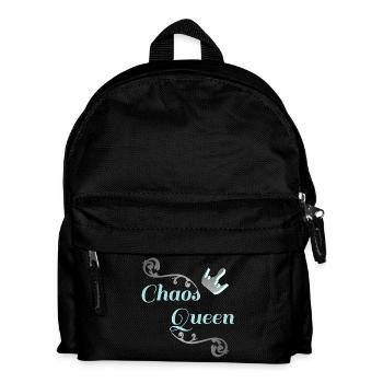 lustige sprücheshirts, chaosqueen, partnerlook - Kinder Rucksack - Schwarz - Vorne