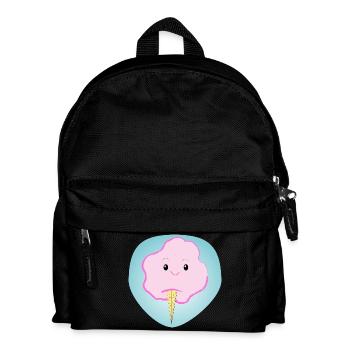 Fröhliche Zuckerwatte - Geschenk - Geschenkidee - Kinder Rucksack - Schwarz - Vorne