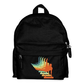 Retro Gymnastik - Cooles Geschenk für Männer Turner - Kinder Rucksack - Schwarz - Vorne