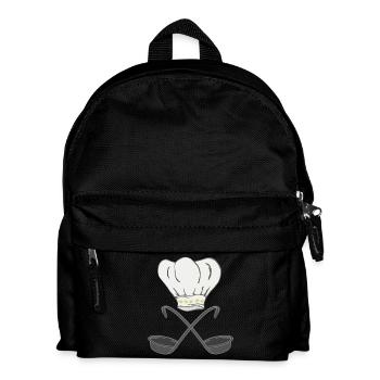 Toque de chef avec louches à soupe, cuisson - Sac à dos Enfant - noir - Devant