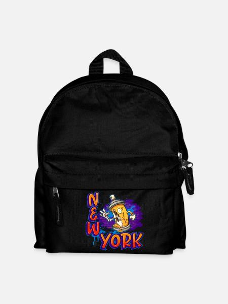 New York Graffiti - Kinder Rucksack - Schwarz