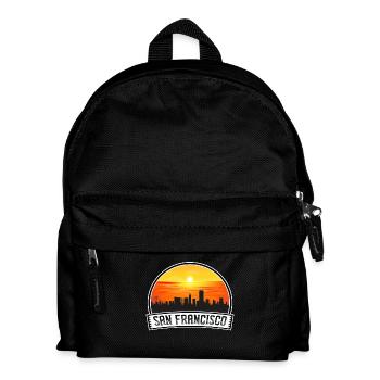 San Francisco Californie Usa Skyline Vintage Sunse - Sac à dos Enfant - noir - Devant