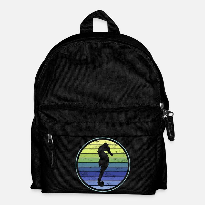 Seepferd Seepferdchen - Kinder Rucksack - Schwarz