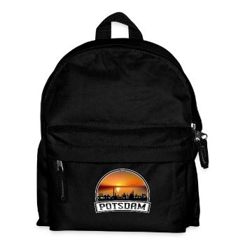 Potsdam Deutschland Skyline Vintage Sunset Travel Souv - Kinder Rucksack - Schwarz - Vorne