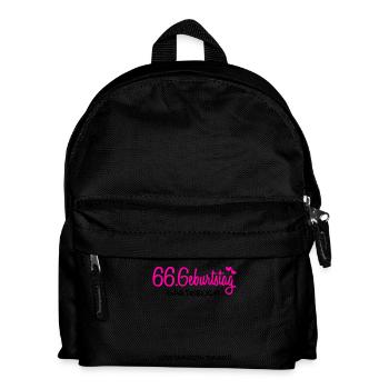 66 Geburtstag Gästebuch - 66 Jahre Geschenk - Kinder Rucksack - Schwarz - Vorne