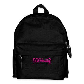 50 Geburtstag Gästebuch - 50 Jahre Geschenk - Kinder Rucksack - Schwarz - Vorne