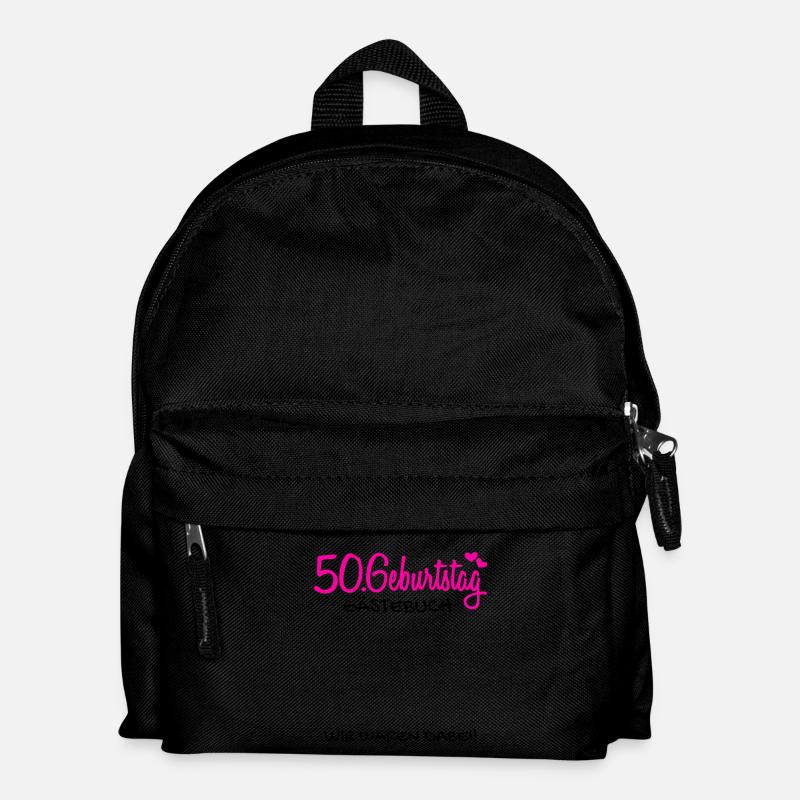 50 Geburtstag Gästebuch - 50 Jahre Geschenk - Kinder Rucksack - Schwarz