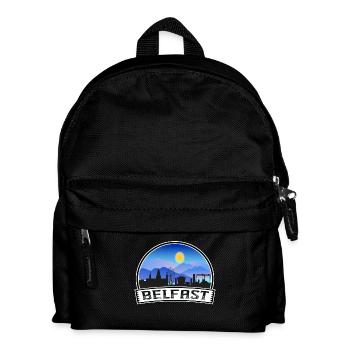 Belfast Irlande du Nord Skyline Vintage Sunset Tr - Sac à dos Enfant - noir - Devant