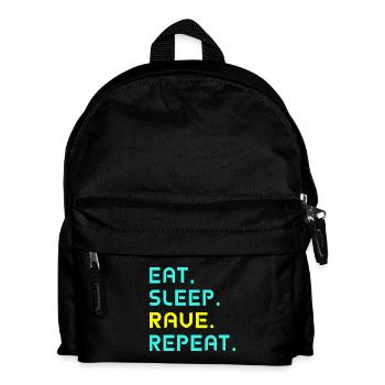Mangez. Dormir. Rave. Répétez. - Sac à dos Enfant - noir - Devant