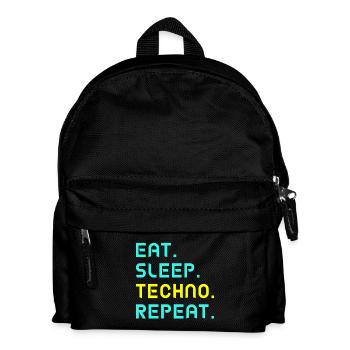 Mangez. Dormez. Techno. Répétez. - Sac à dos Enfant - noir - Devant