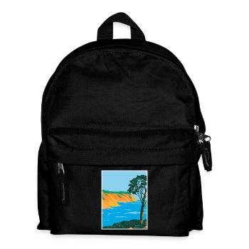 Port-Cros National Park WPA Poster Art Deco - Kids' Backpack - black - Front