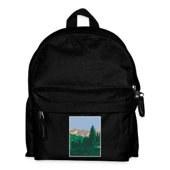 Mercantour National Park WPA Poster Art Deco - Kids' Backpack - black - Front