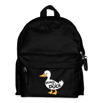 Quack I’m A Duck Lazy Halloween Costume - Kids' Backpack - black - Front
