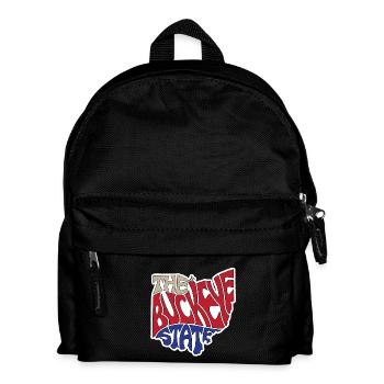Die Buckeye State Ohio Karte Wortwolke - Kinder Rucksack - Schwarz - Vorne