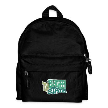 The Evergreen State Washington Map Word Cloud - Kids' Backpack - black - Front
