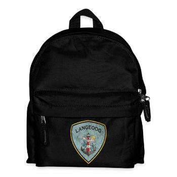 Langeoog Coat of Arms Lighthouse Design - Kids' Backpack - black - Front