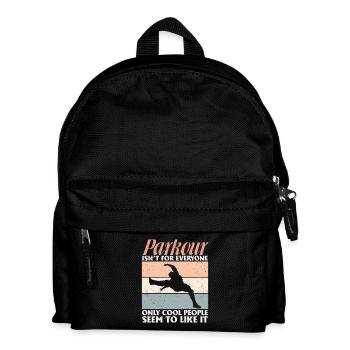 Parkour ist nicht jedermanns Sache Parkour-Liebhaber - Kinder Rucksack - Schwarz - Vorne