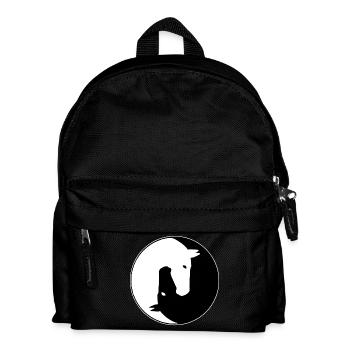 Yin yang Pferd - Kinder Rucksack - Schwarz - Vorne