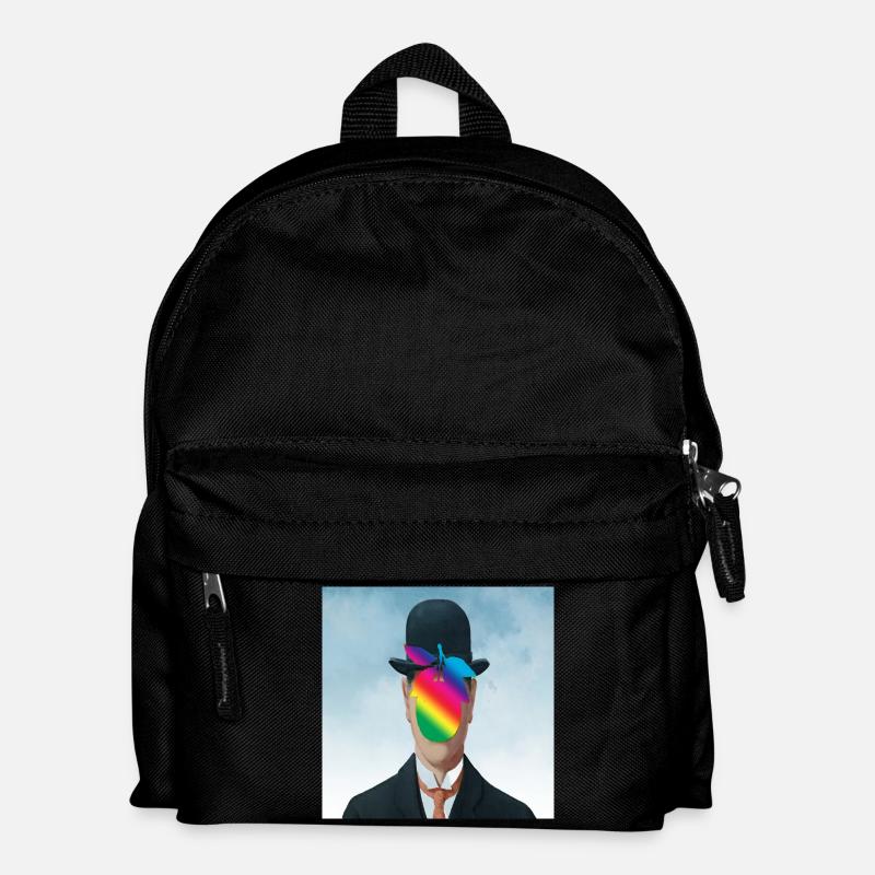 Rainbow Apple-Man - Kids' Backpack - black