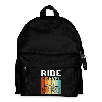 Fahrrad Radtour Schotter - Kinder Rucksack - Schwarz - Vorne