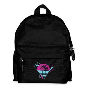 Palmier Rétro années 80 - Sac à dos Enfant - noir - Devant